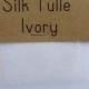 Silk tulle ivory Fabric Swatch Sample White and Ivory wedding veil