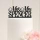 Mr and Mrs Wedding Cake Topper Custom Personalized with YOUR Last Name