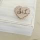 Personalized Ring Bearer Box with Ring Pillow Rustic White