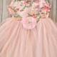 Shabby Pink Rose Tutu dress, pink tutu dress, pink floral dress, Flower girl dress, Ballerina party dress, Pink tulle dress