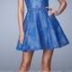 2015 Electric Blue La Femme 21949 Short Lace Homecoming Dresses
