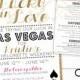 Lucky in Love Las Vegas Bachelorette Invitation with Itinerary
