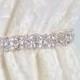 Thin Crystal Bridal Sash, rhinestone wedding belt, silver crystal rhinestone belt, crystal wedding sash - MALLORY