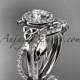 14kt white gold celtic trinity knot engagement set, wedding ring CT789S