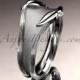 Platinum leaf and vine wedding ring, engagement ring, wedding band ADLR60