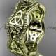 14kt yellow gold celtic trinity knot engagement ring, wedding band CT750B