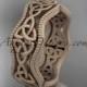 14kt rose gold celtic trinity knot matte finish engagement ring, wedding band CT750B