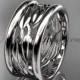 Platinum leaf and vine wedding ring,engagement ring,wedding band ADLR293