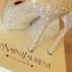 Fashion Women High Heels Pointed Toe Glittering Stilettos Shoes Party Pumps Golden