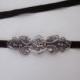 Bronze 1920s Headband Belt Great Gatsby Pearls Metallic thread headpiece velvet ribbon bridal headband
