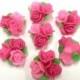 10 Fimo Polymer Clay Pink Fuschia Flower Fimo Beads Bouquet  25mm