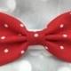 Red & White Polka Dot Dog Cat Pet Bow Tie