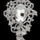Rhinestone Brooch Embellishment - Silver - Rhinestone Brooch - Cake Bling - Wedding Brooch - Brooch Bouquet - Jewelry RD408