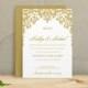 Printable Wedding Invitation Template - DOWNLOAD Instantly - EDITABLE TEXT - Kate (Gold)  - Microsoft Word Format