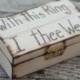 Rustic Ring Bearer Pillow Engraved Wood Box With This Ring I Thee Wed ORIGINAL Morgann Hill Designs