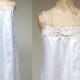 Vintage 1980s Givenchy Negligee / 80s Ivory Satin Lace Maxi Nightgown Bridal Lingerie / XS - Small