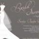 Bridal Shower Invitation, Wedding Dress Bridal Shower Invitations - Dress on Hanger - Printable Bridal Shower Invitation