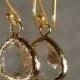 Mini Crystal Glass Gold Bridesmaid Earrings, Wedding Earring,  Bridal Earrings, Bridesmaid Jewelry, Bridesmaid Gift Ideas (410G)