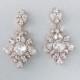 Wedding Earrings - Chandelier Bridal Earrings, ROSE GOLD Earrings, Vintage Style, Crystal Earrings, Swarovski Crystals - LYDIA