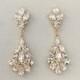 Wedding Earrings - Chandelier Bridal Earrings, GOLD Earrings, Crystal Earrings, Dangle Earrings, Wedding Jewelry - MAXINE