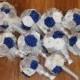 DEPOSIT, Royal Blue, Silver, Ivory, & White Ostrich Feather Brooch Bouquet Order, Brooch Bouquet Package, Blue Brooch Bouquet