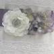 Vintage Inspired Bridal Sash-Wedding Sash In Lavender, Lilac And Ivory With Crystals,Pearls And Rhinestones,Wedding Dress Sash, Bridal Belt