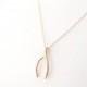 Thin Wishbone Necklace (Gold) - luck, wishbone necklace, gold, bridesmaid, birthday