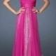 Long Strapless Sequin Prom Dress by La Femme 18869 Magenta