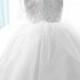 White flower Girl Dress Christening Dress Baptism dress Communion Dress White Lace