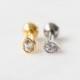 Mini cz teardrop Piercing,Tragus earring,bridesmaid gift,Helix piercing,Helix Earring,Cartilage Piercing,tragus jewelry,upper earring,Sil019