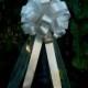 10 Silver Gray Pull Bows Tulle Tails Wedding Pew Decorations Church Aisle