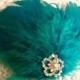 Teal Blue Feather Fascinator