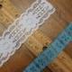 Stretch Lingerie Lace In White and Blue Elastic