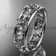 platinum diamond leaf wedding ring, engagement ring, wedding band. ADLR160 nature inspired jewelry