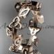14kt rose gold diamond celtic trinity knot wedding band, engagement ring CT7193B