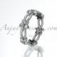 14k white gold diamond leaf,vine flower wedding ring,engagement ring ADLR19B