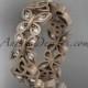 14kt rose gold diamond celtic trinity knot matte finish wedding band, engagement ring CT7198B