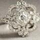 DUCHESS - Diamond Engagement Ring Or Right Hand Ring SEMI-MOUNT-14K White Gold - Weddings- Luxury- Brides - Art Deco - BP0011