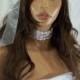 Beautiful White Lace Headband & Matching Choker Necklace, Bride Headpiece And Matching Necklace, Bride Hair Accessories, Bride Set, Headband