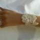 Beautiful Ivory Flower Lace Bracelet, Bridal Bracelet, Bridal Accessory, Bridesmaid Accessory, Lace Sequin Bracelet, Arm Warmer, Wrist Cuff