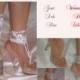 2 Pairs of Barefoot Sandal Ankle Glams, Woman Of His Dreams Collection, White Bottomless Sandals, Anklets, Ankle Bracelets, Bridal Sandals