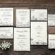 wildflower floral wedding invitation suite - 50 save the dates, invitations, response cards, reception cards, programs, thank you cards