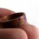 Bentwood Ring, Spanish Cedar, Blue Paua Abalone Inlay, Wood Wedding Ring, Wood Engagement Ring, Different Wedding Ring, Abalone Ring