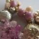 Vintage Shabby Chic lot of jewelry, single earrings embellishments, repurpose, lot of 6, lilac, pearls (July 728 )