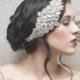 Glamour  Rhinestone Headband, Bridal Headband, Wedding Headpiece, Fascinator, Ribbon tie on Bridal Headband,wedding bridesmaid headband
