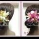 Hawaiian Cymbidium Orchid Hair Clip For Hawaiian Hula Dancer, Wedding, Beach Party Hair Accessories, Gift Idea, Hand Made Silk Flowers.