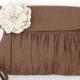 Brown Rustic Wedding Clutch, linen and lace and pearl flower, bridal clutch, bridesmaid clutch
