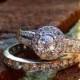 Gorgeous 14k 1/2 carat Diamond Halo engagement ring. WG. Size 7
