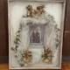 Antique Framed Bridal Veil With Picture Of Bride And Groom Wedding Keepsake