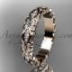14kt rose gold floral diamond wedding ring, engagement ring, wedding band ADLR122